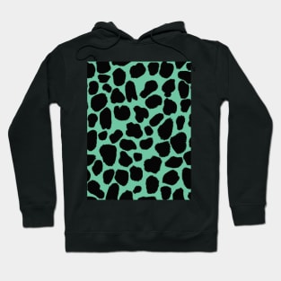 Green Cow Print Hoodie